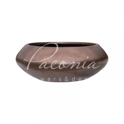 Кашпо Metallic Silver Matt Coffee d40см h15см