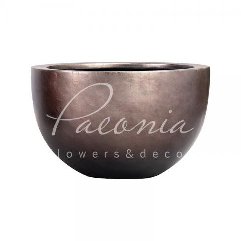 Кашпо Metallic Silver Matt Coffee d45см h27см