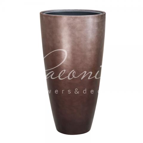 Кашпо Metallic Silver Partner Matt Coffee d40см h75см