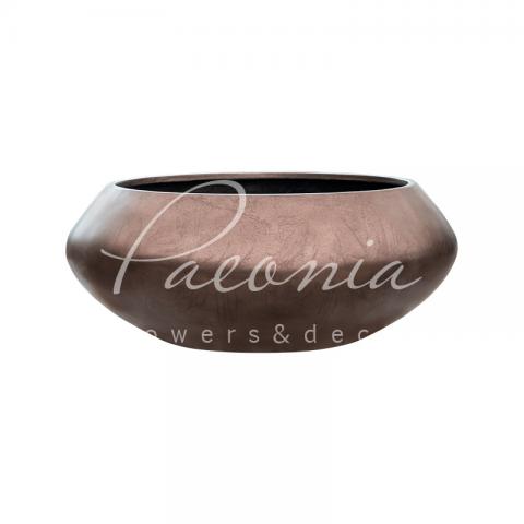 Кашпо Metallic Silver Matt Coffee d55см h22см