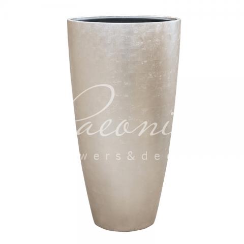 Кашпо Metallic Silver Light Champagne d40см h75см
