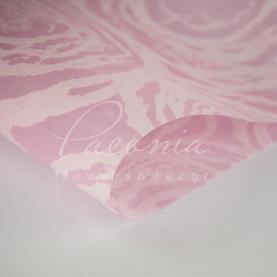 Флізелін флористичний водостійкий листовий з принтом круги ніжно-рожевий 60см * 60см