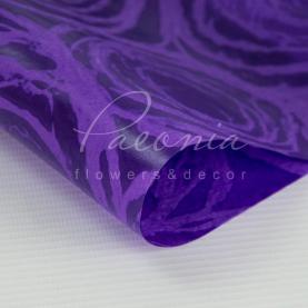 Флізелін флористичний водостійкий листовий з принтом круги фіолетовий 60см * 60см