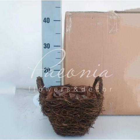 Кошик флористичний з лози d13cm h23cm