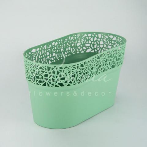 Кашпо пластиковое фисташковое TREE DTRE 275L 27,5*14,5*14,8см Кашпо пластиковое фисташковое TREE DTRE 275L 27,5*14,5*14,8см