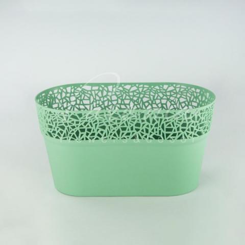 Кашпо пластиковое фисташковое TREE DTRE 275L 27,5*14,5*14,8см 