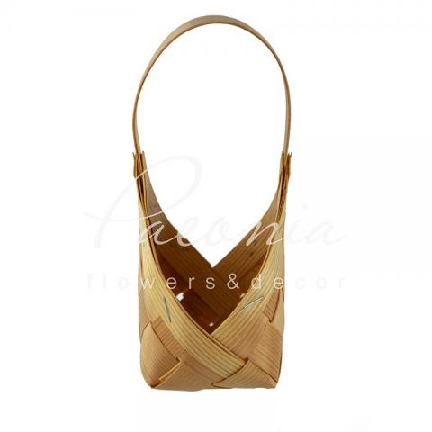 Корзина из шпона с ручкой h11*см*w7см*10см Корзина из шпона с ручкой h11*см*w7см*10см