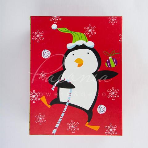 Коробка для подарунків з картону прямокутна 36*28*15см новорічна Коробка для подарунків з картону прямокутна 36*28*15см новорічна