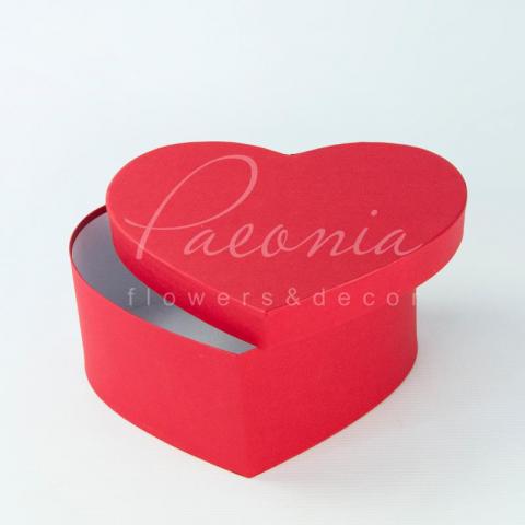 Коробка серце червона 30см*25см*12см