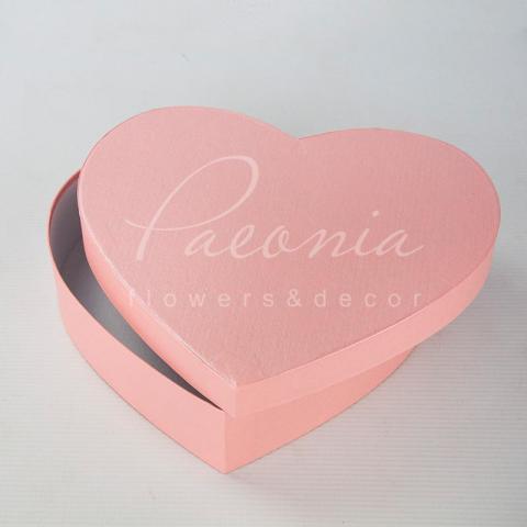Коробка серце рожева з блиском 25см*20см*6см Коробка серце рожева з блиском 25см*20см*6см