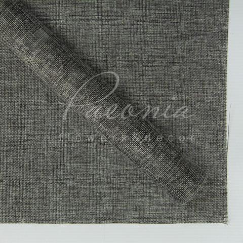 Мешковина флористическая листовая темно-серая 48см*65см Мешковина флористическая листовая темно-серая 48см*65см